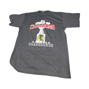Men's ANABIL Black Chicago Blackhawks 2013 Stanley Cup Champions Tee XXL #859